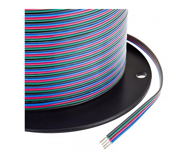 4 Cable Wire, 20 AWG Gauge flat cable, conductor:21/0.16TS, UL2468, 20#4P, sold by the reel 50feet (15.5m)