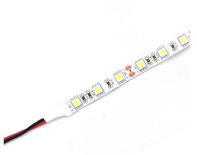 SMD5050 LED Tape Light, 60 LED/m, 14.4W/m, 24VDC, 5000K, IP65